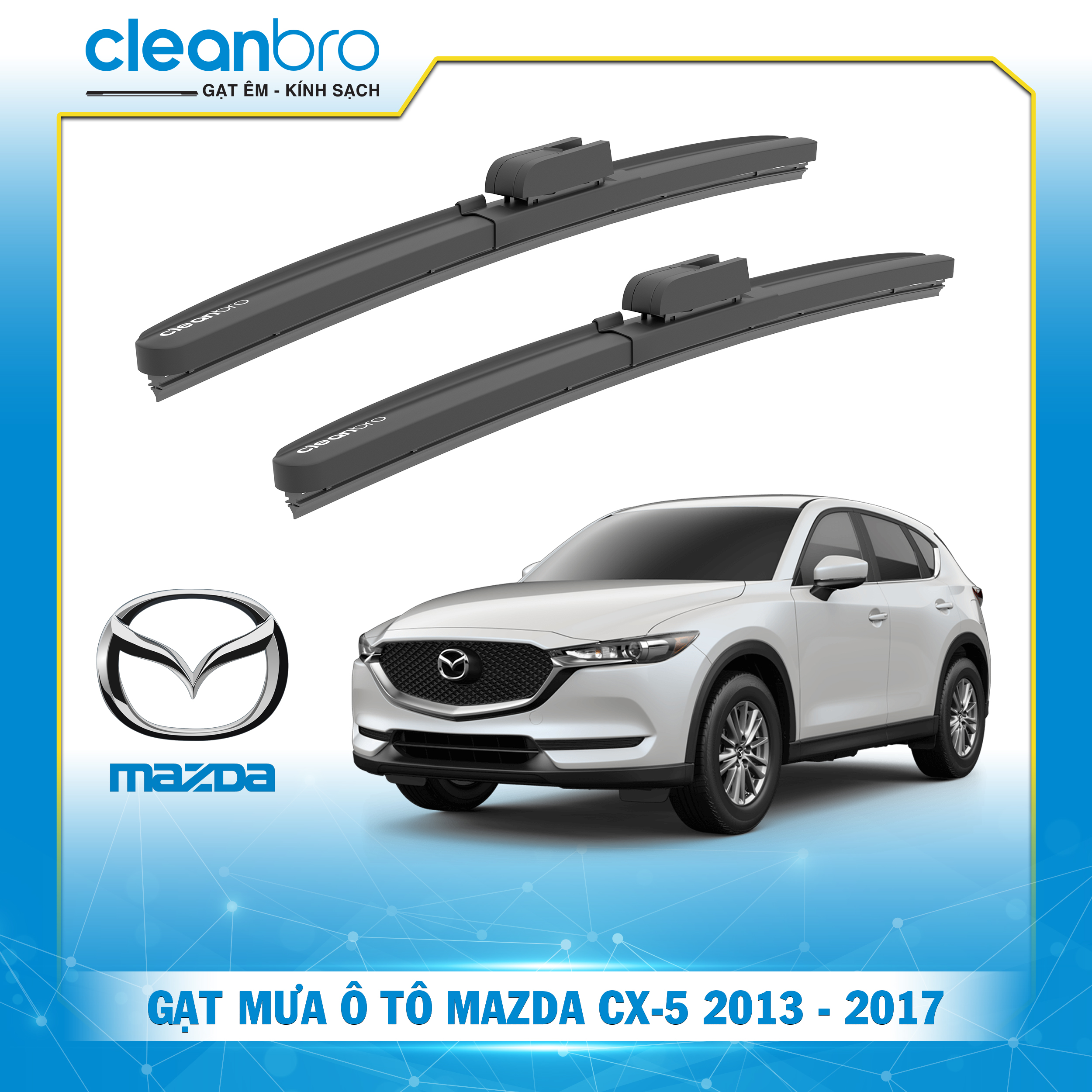 Gạt mưa ô tô hiệu ứng lá sen Mazda CX-5 [2013-2017]
